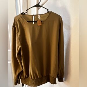 Zenana Outfitters Olive Green Blouse size 1x